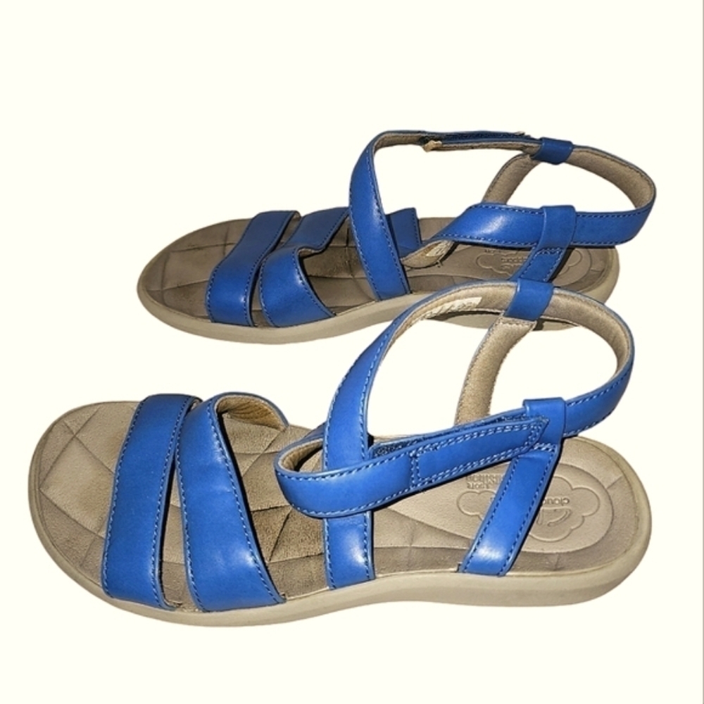 Cloudsteppers by Clarks Blue Leather Strappy Sandals Item #1832